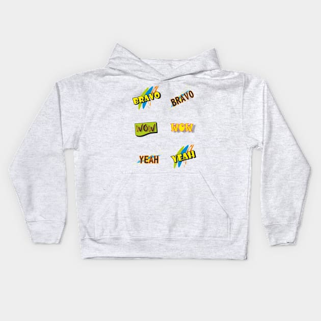 Sticker 1 Kids Hoodie by SunilAngra